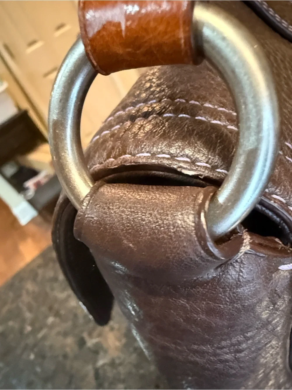 Vintage Coach Chelsea Pebbled Leather Hobo Shoulder Bag in Dark Brown